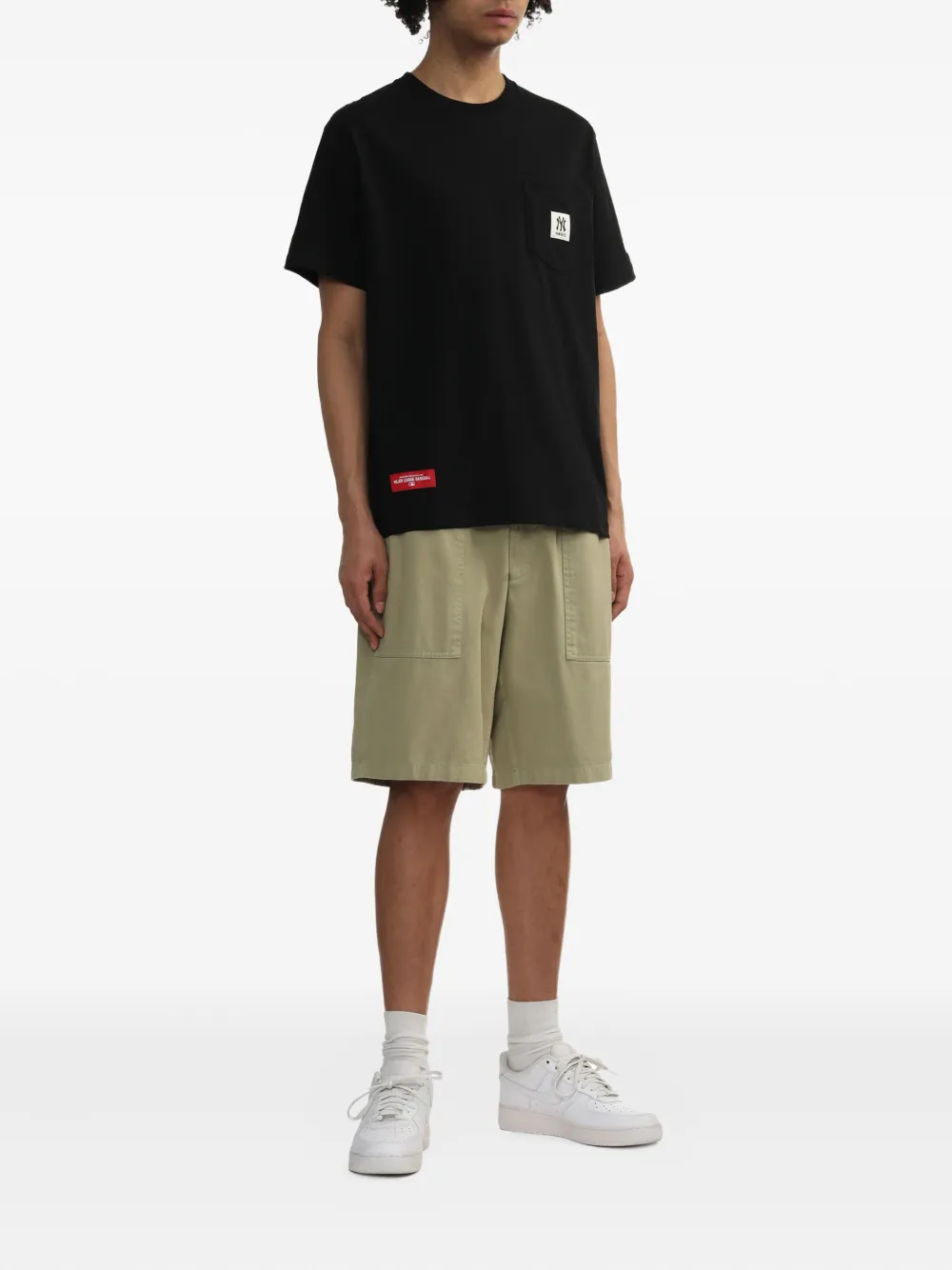 NEW ERA CAP pocket-detail cotton T-shirt - Zwart