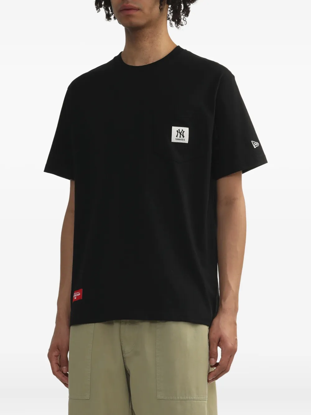 NEW ERA CAP T-shirt met zakdetail Zwart