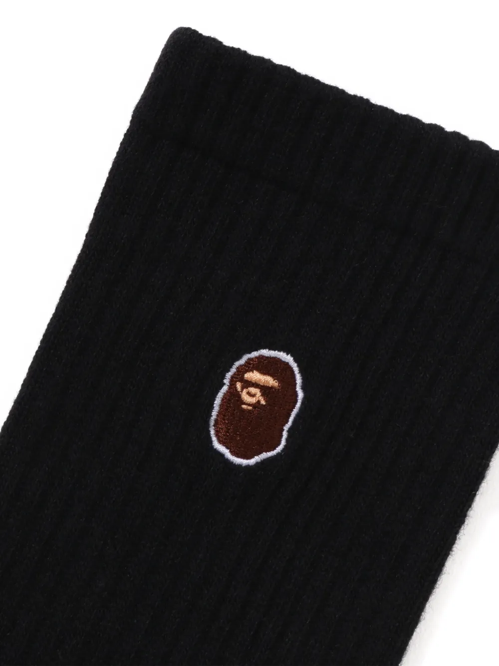 A BATHING APE Sokken met geborduurd logo Zwart