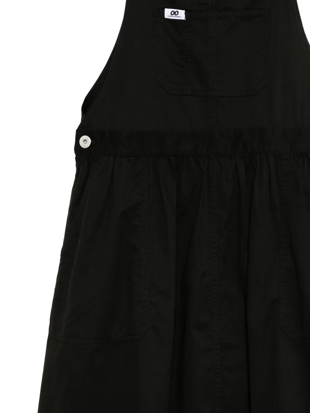 Chocoolate Sleeveless Dress In Black