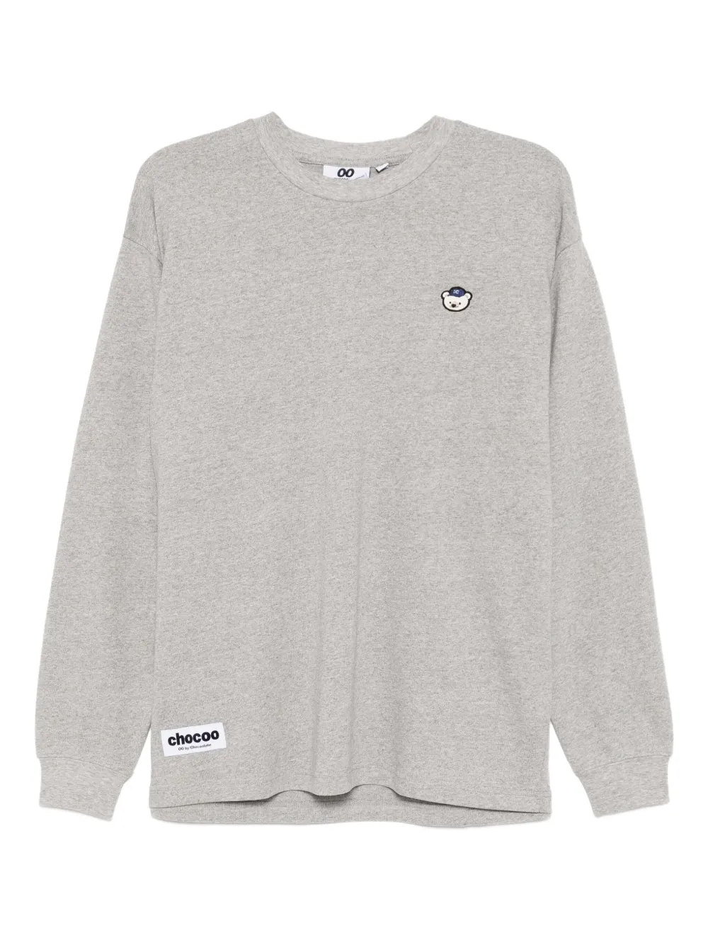 CHOCOOLATE T-shirt met geborduurde beer Grijs