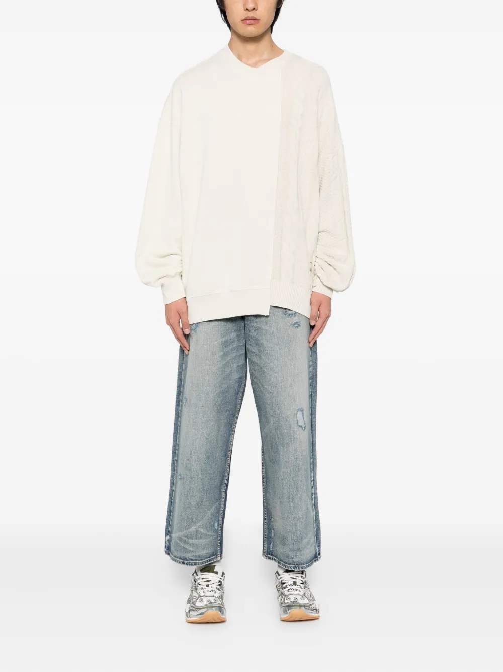 FIVE CM logo-embroidered sweatshirt - Beige