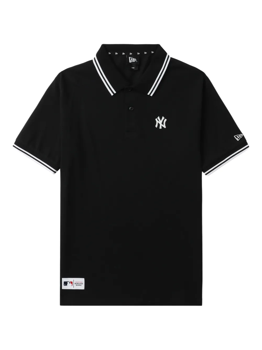 NEW ERA CAP tipped-collar logo polo shirt | Black | Image 1
