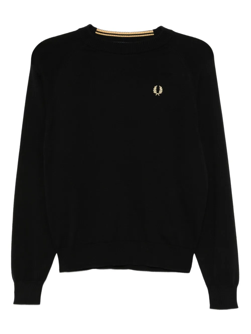 Fred Perry Trui met geborduurd logo Zwart