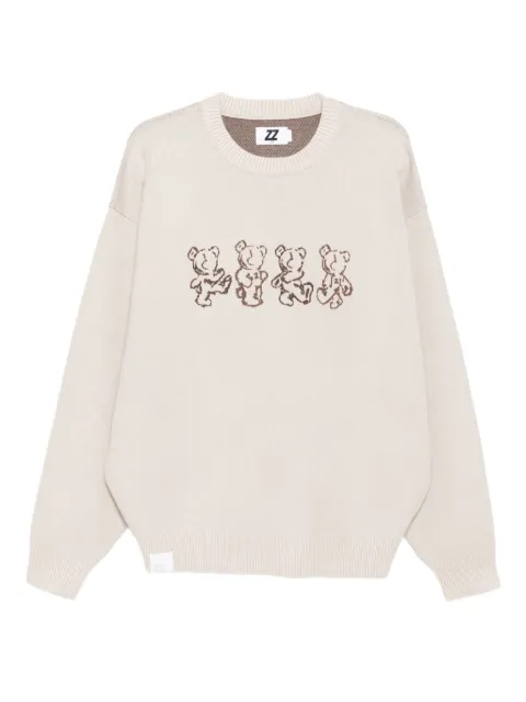 izzue bear-print jumper