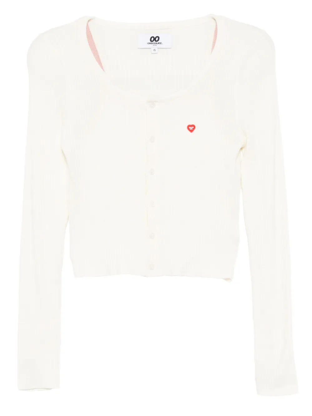 Chocoolate Logo-embroidered Top Cardigan Set In Neutral