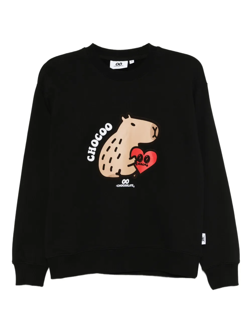 Chocoolate Graphic-printed Sweatshirt In Black