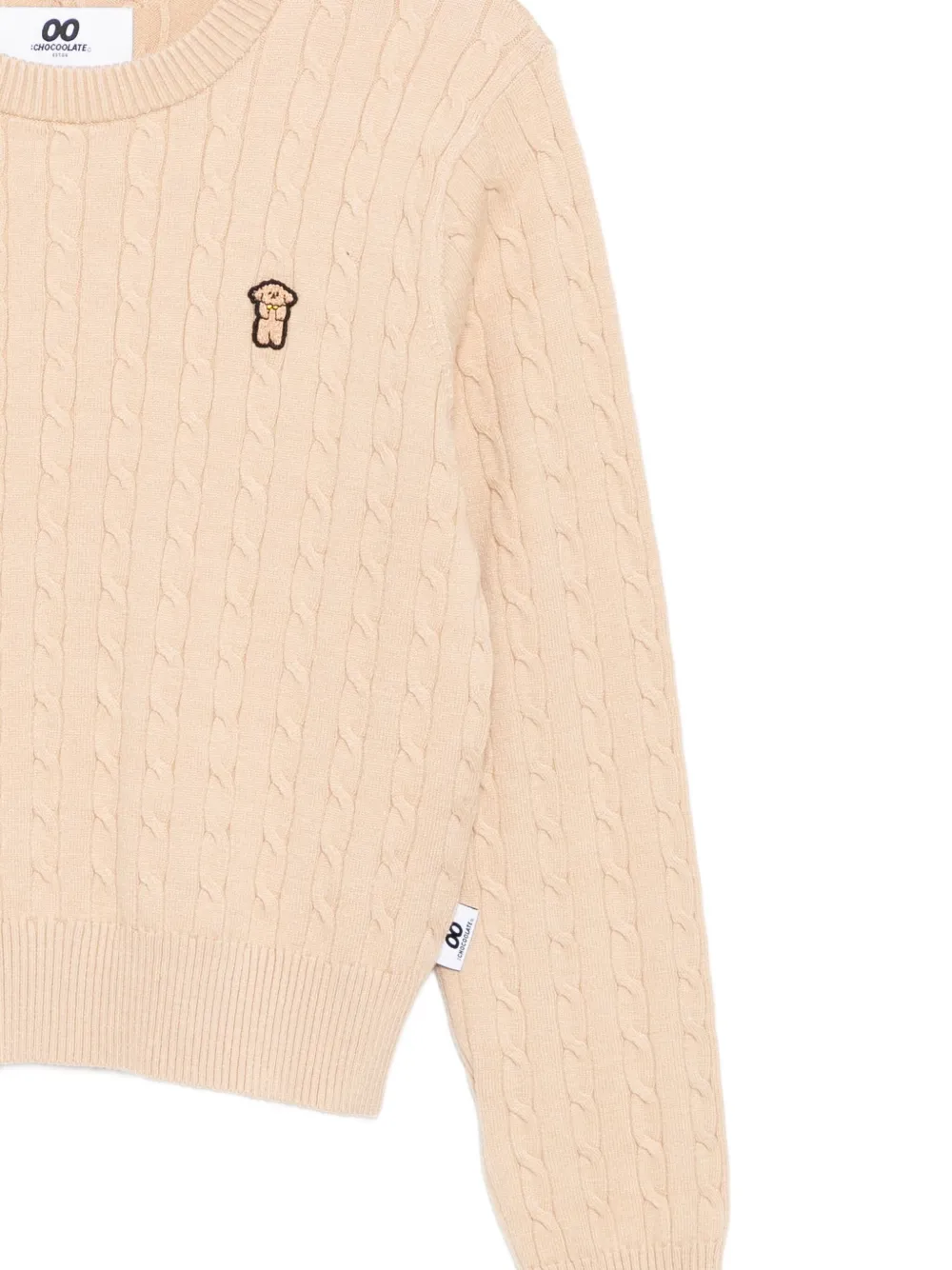 Chocoolate Logo-embroidered Jumper In Neutral