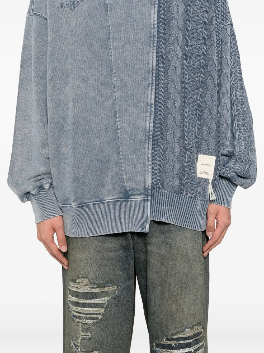 FIVE CM Trui met vlakken Blauw