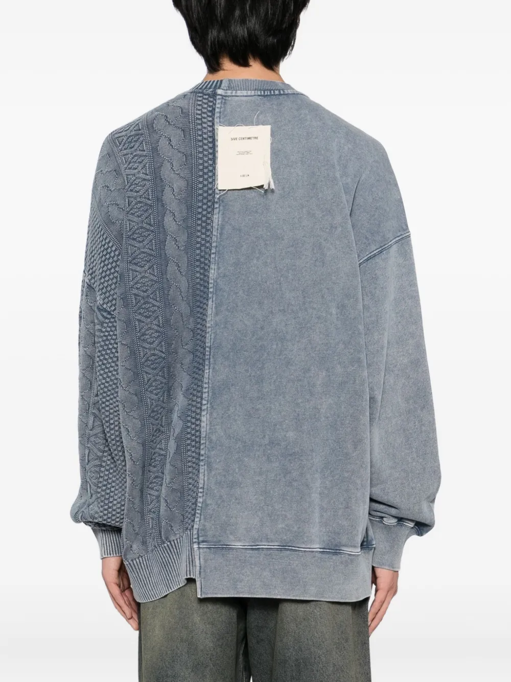 FIVE CM Trui met vlakken Blauw