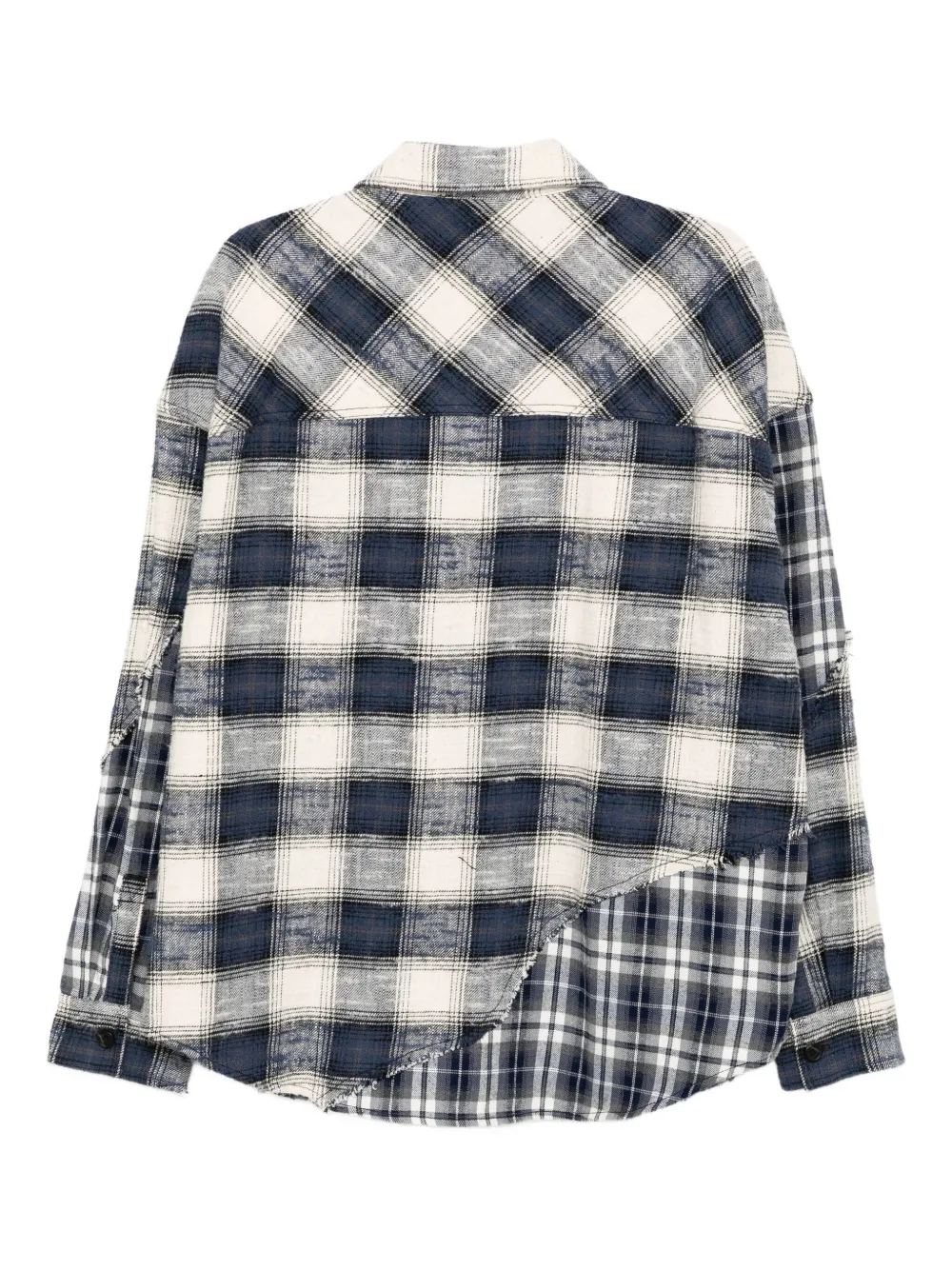 FIVE CM Geruit overhemd - Blauw