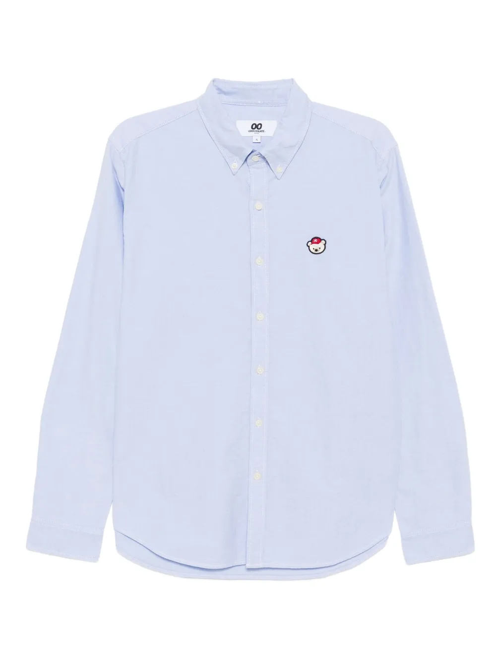 CHOCOOLATE Overhemd met geborduurd logo Blauw