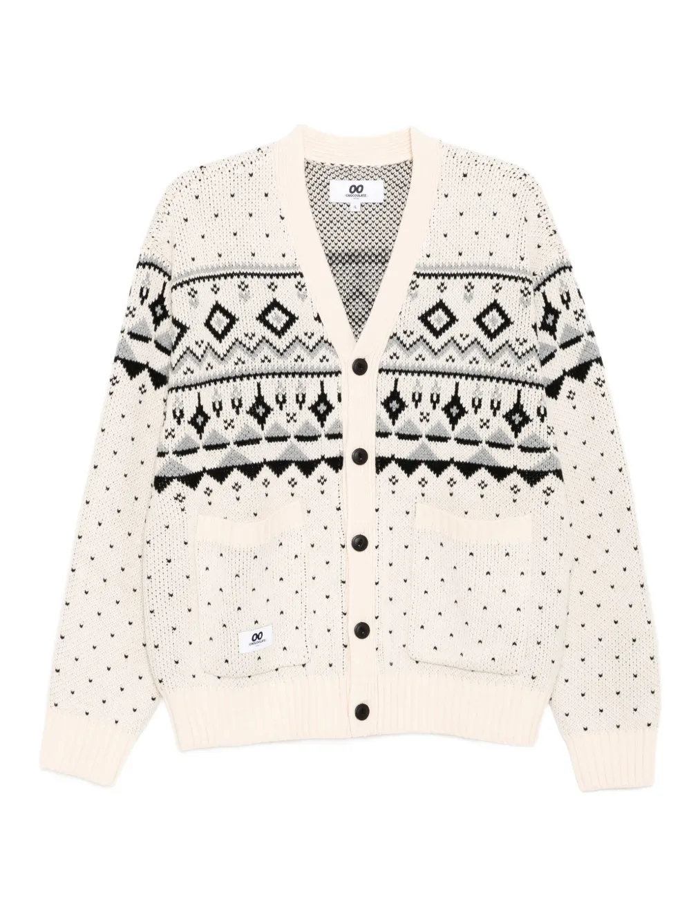 Chocoolate Logo-patch Cardigan In Neutral