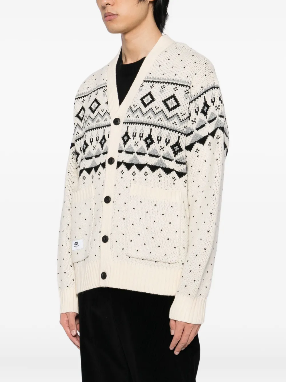 Chocoolate Logo-patch Cardigan In Neutral