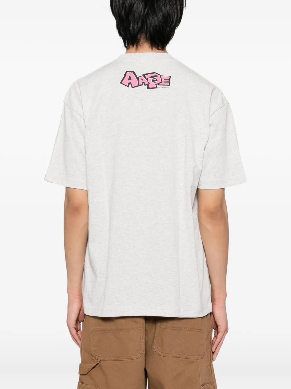 AAPE BY *A BATHING APE T-shirt met print Grijs