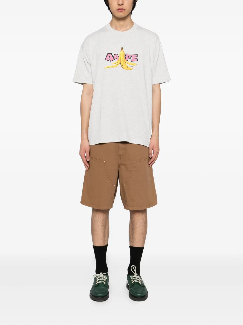 AAPE BY *A BATHING APE T-shirt met print - Grijs