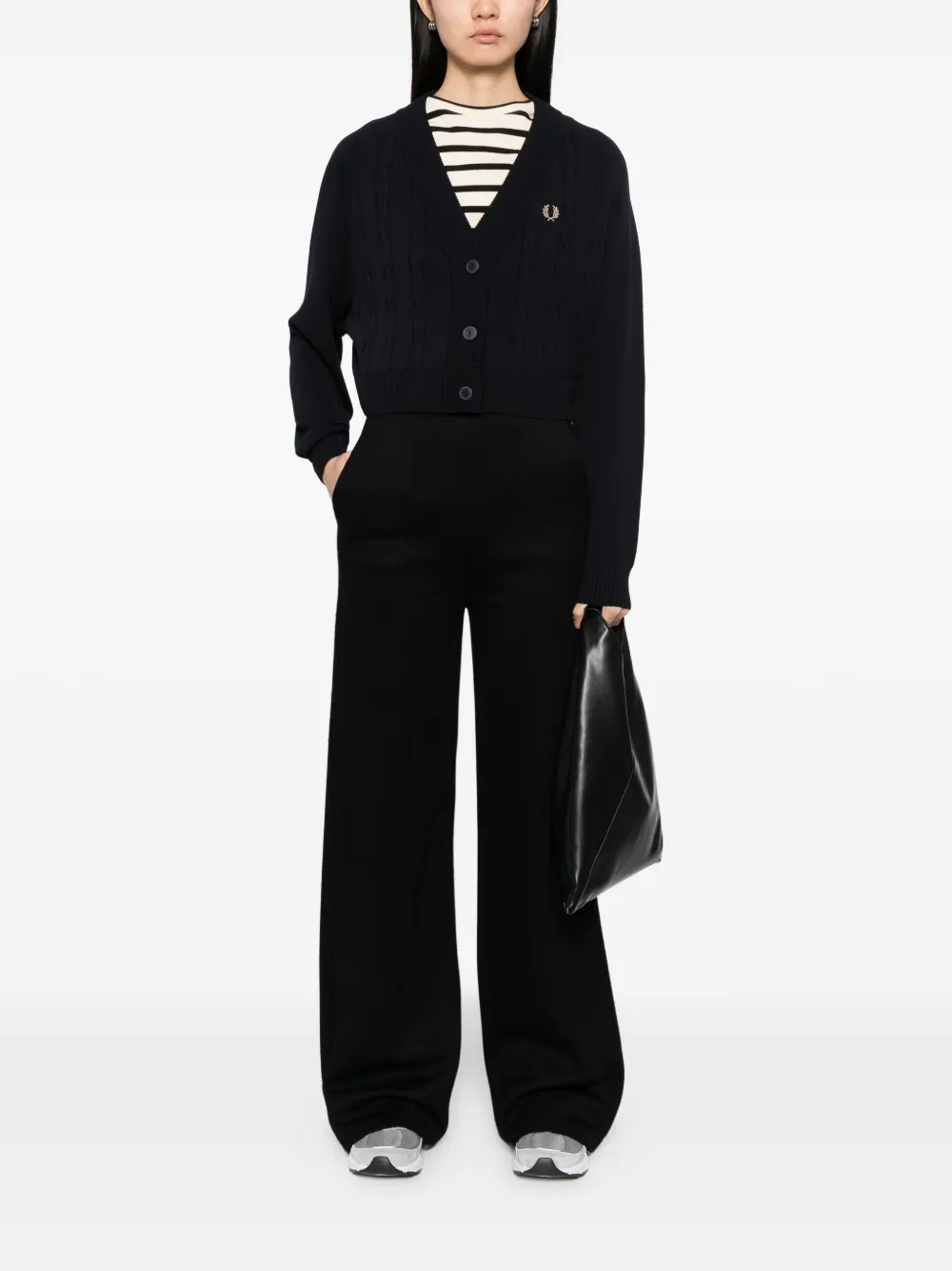 Fred Perry Kabelgebreid vest Blauw