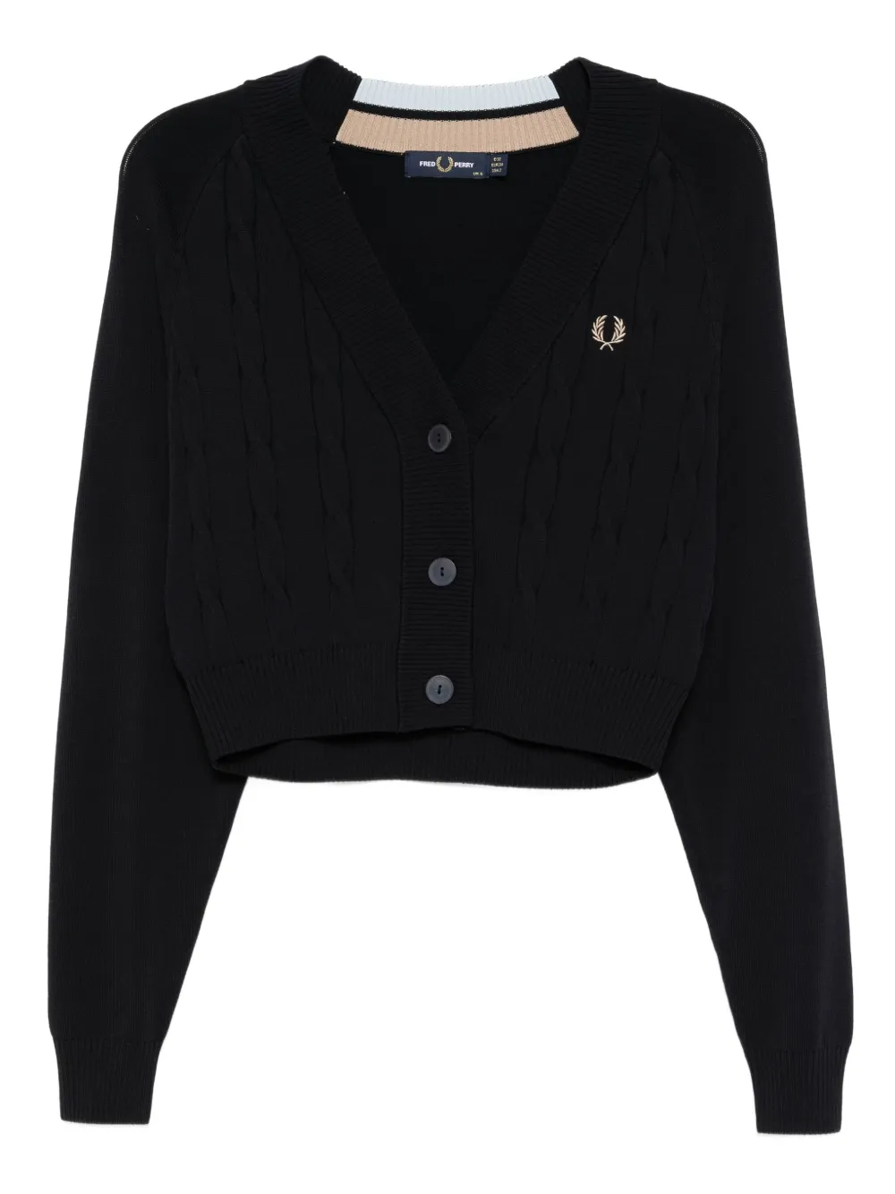 Fred Perry Kabelgebreid vest Blauw