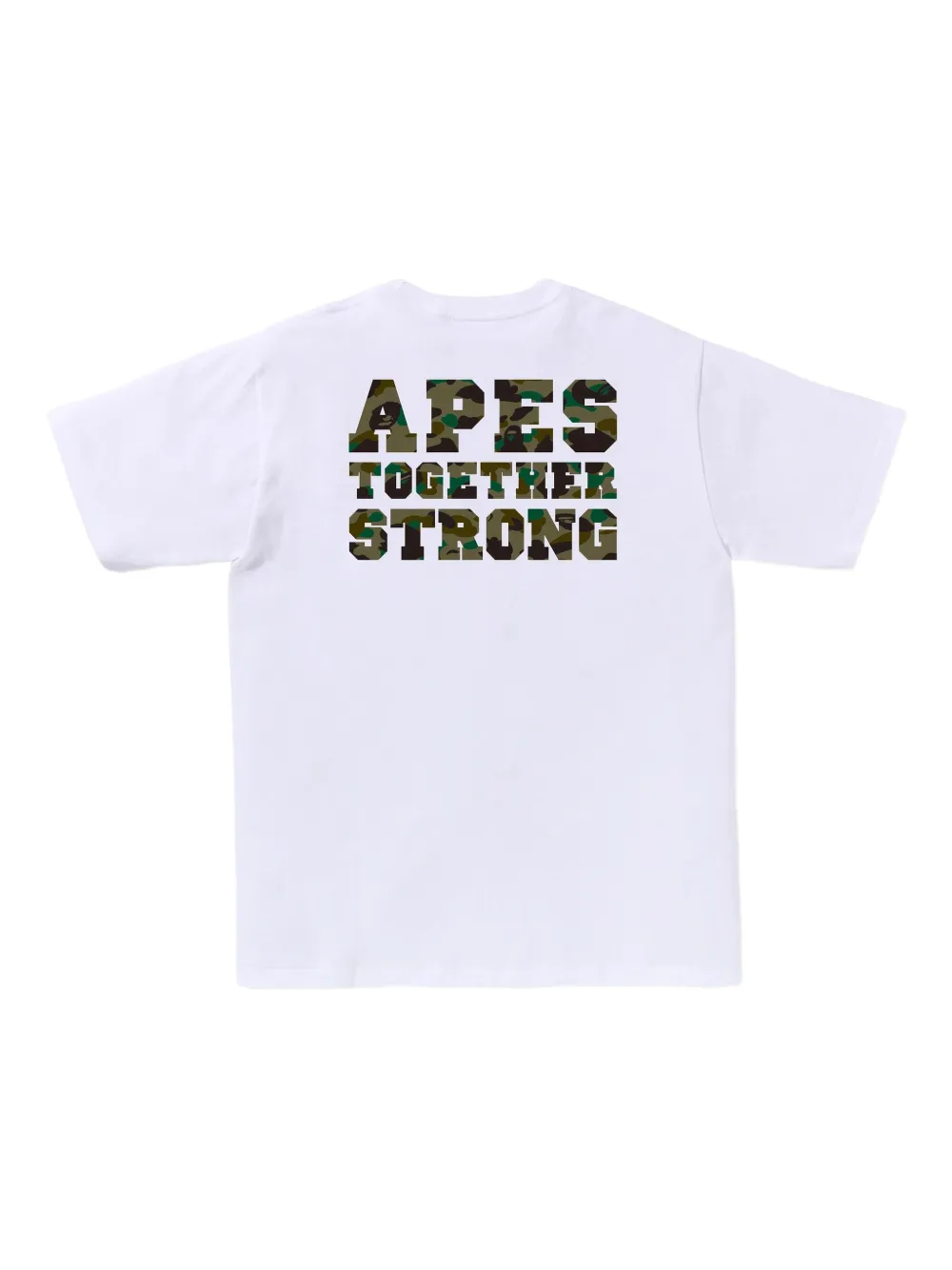A BATHING APE ape-head logo T-shirt - Wit