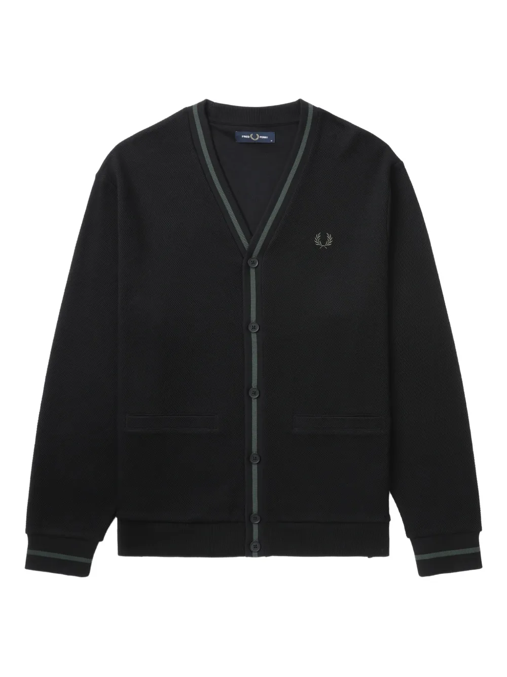 Fred Perry Katoenen vest met geborduurd logo Zwart