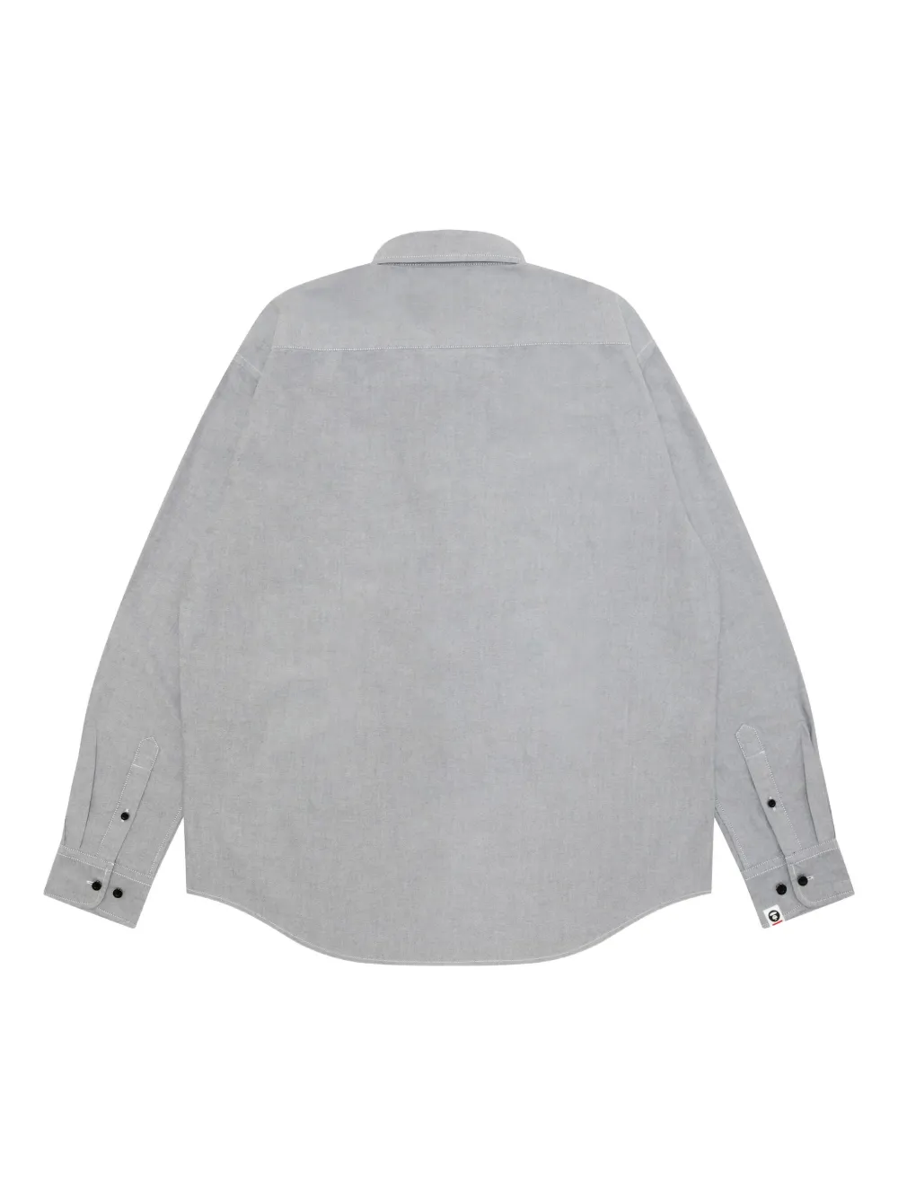 AAPE BY *A BATHING APE logo-embroidered button-down shirt - Grijs
