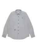 AAPE BY *A BATHING APE® logo-embroidered button-down shirt - Grey