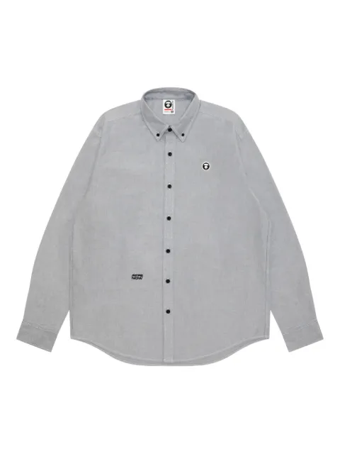 AAPE BY *A BATHING APE® logo-embroidered button-down shirt