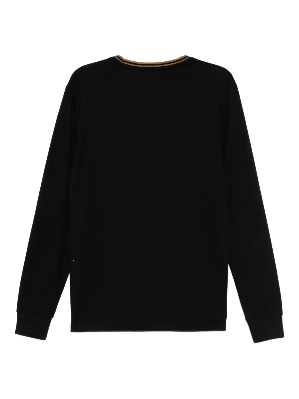 Fred Perry T-shirt met streep bij de hals Zwart