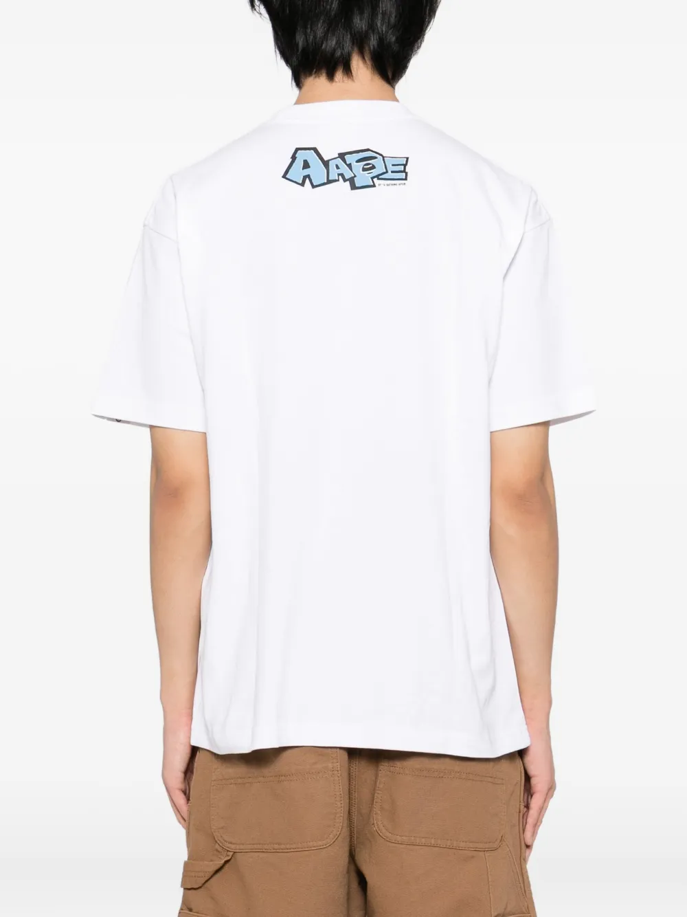 AAPE BY *A BATHING APE T-shirt met print Wit