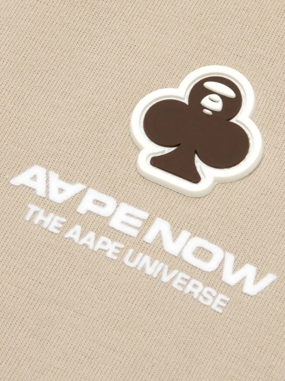 AAPE BY *A BATHING APE Hoodie met logodetail Beige