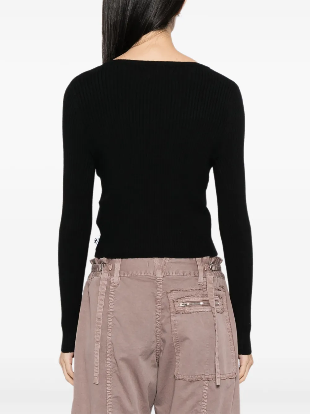 Chocoolate Logo-embroidered Top Cardigan Set In Black
