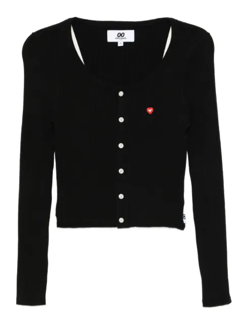 CHOCOOLATE logo-embroidered top cardigan set