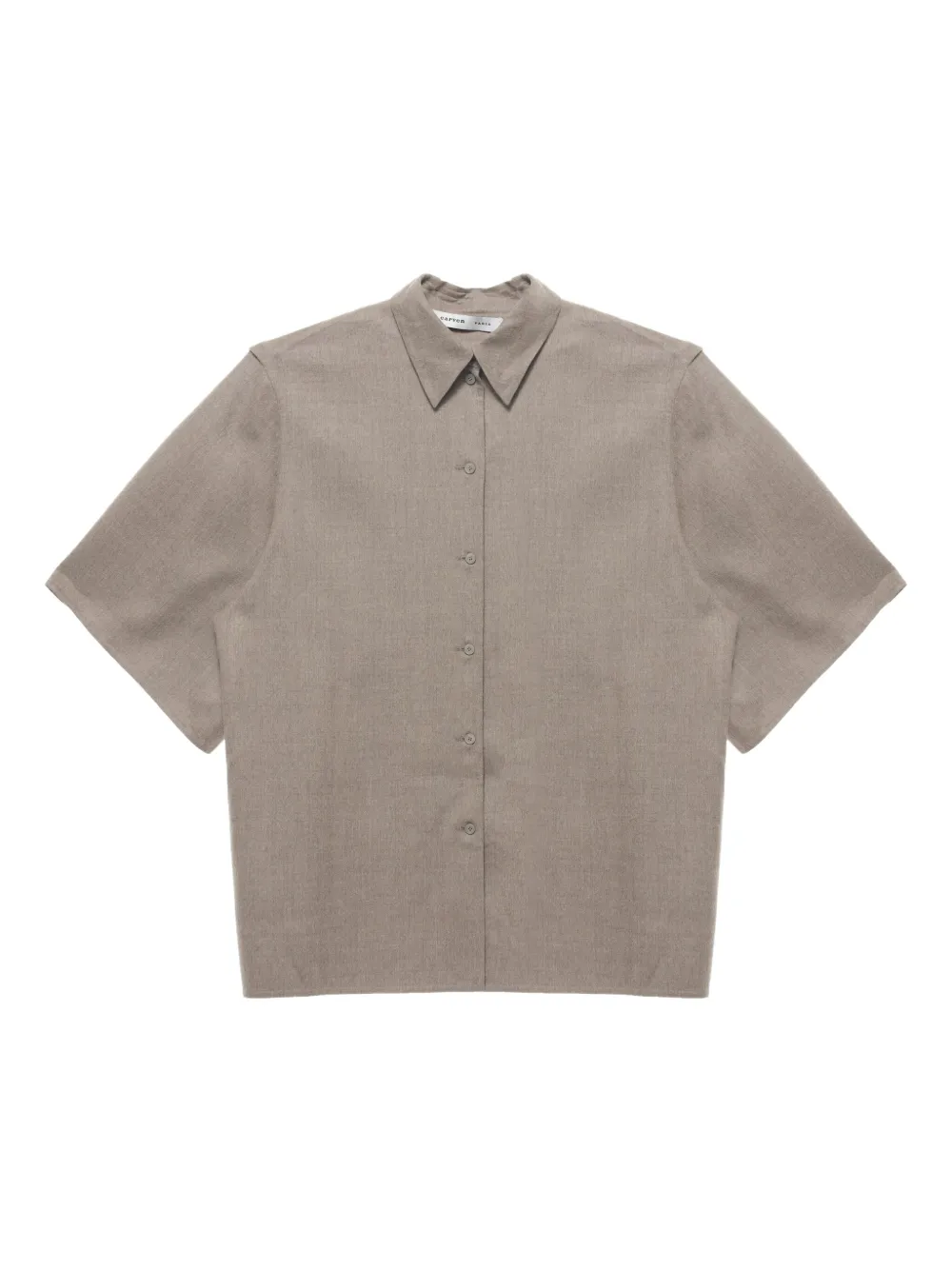 Carven Camicia a maniche corte con colletto - Toni neutri