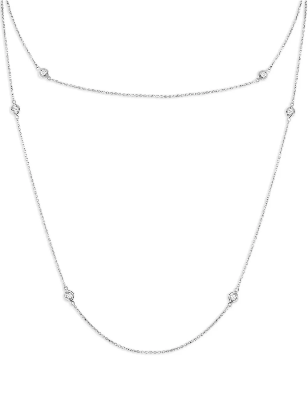 Hearts on Fire Optima ダイヤモンド ネックレス 18Kホワイトゴールド - シルバートーン Hearts on Fire Optima ダイヤモンド ネックレス 18Kホワイトゴールド - シルバートーン