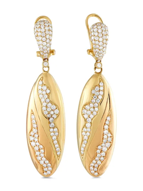 Hasba boucles d'oreilles en or 18ct pavées de diamants