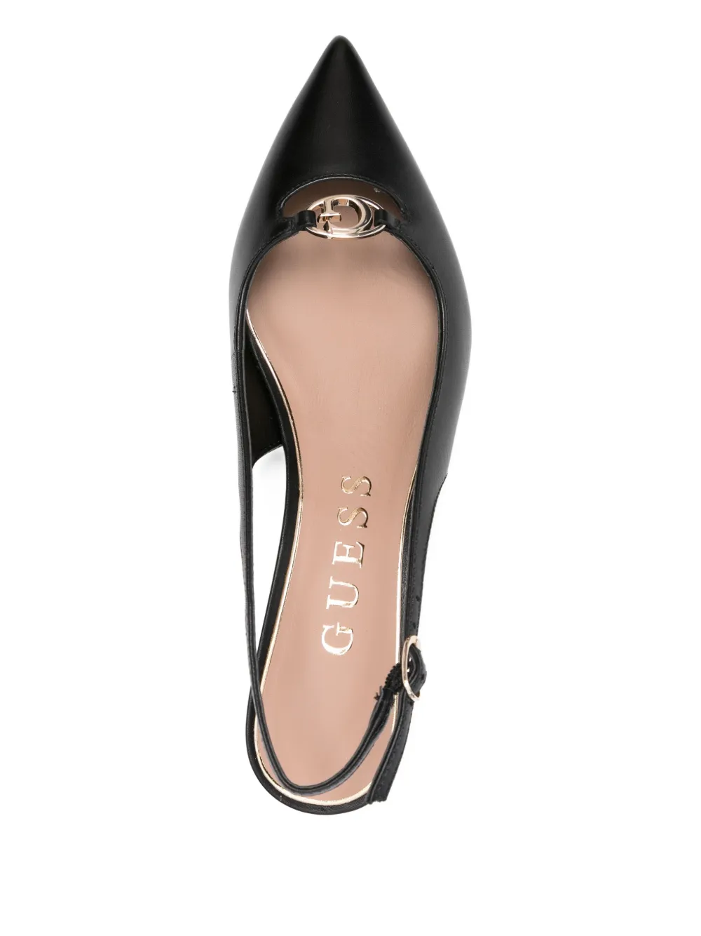 GUESS USA 45mm slingback leather pumps Black