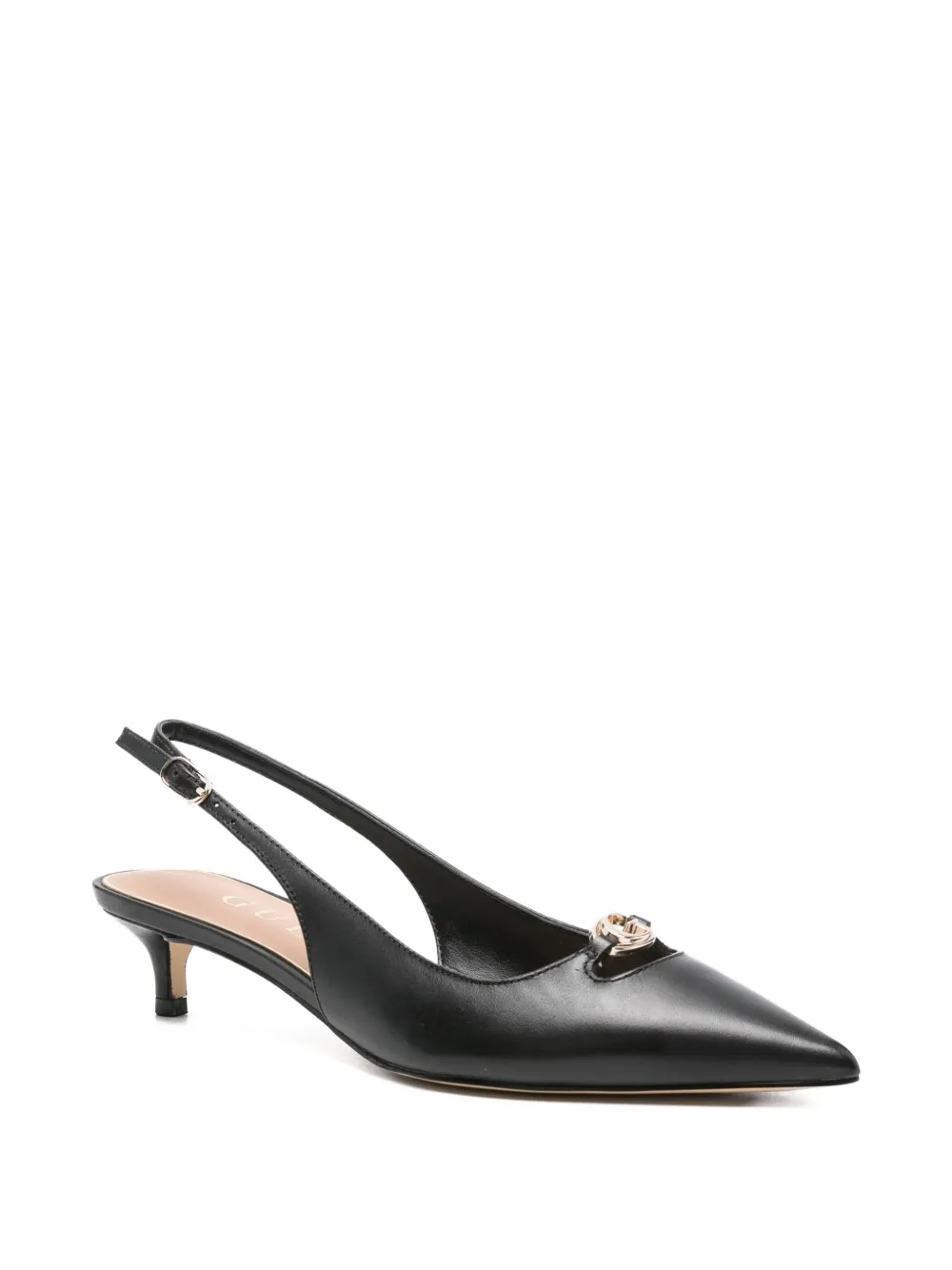 GUESS USA 45mm slingback leather pumps Black