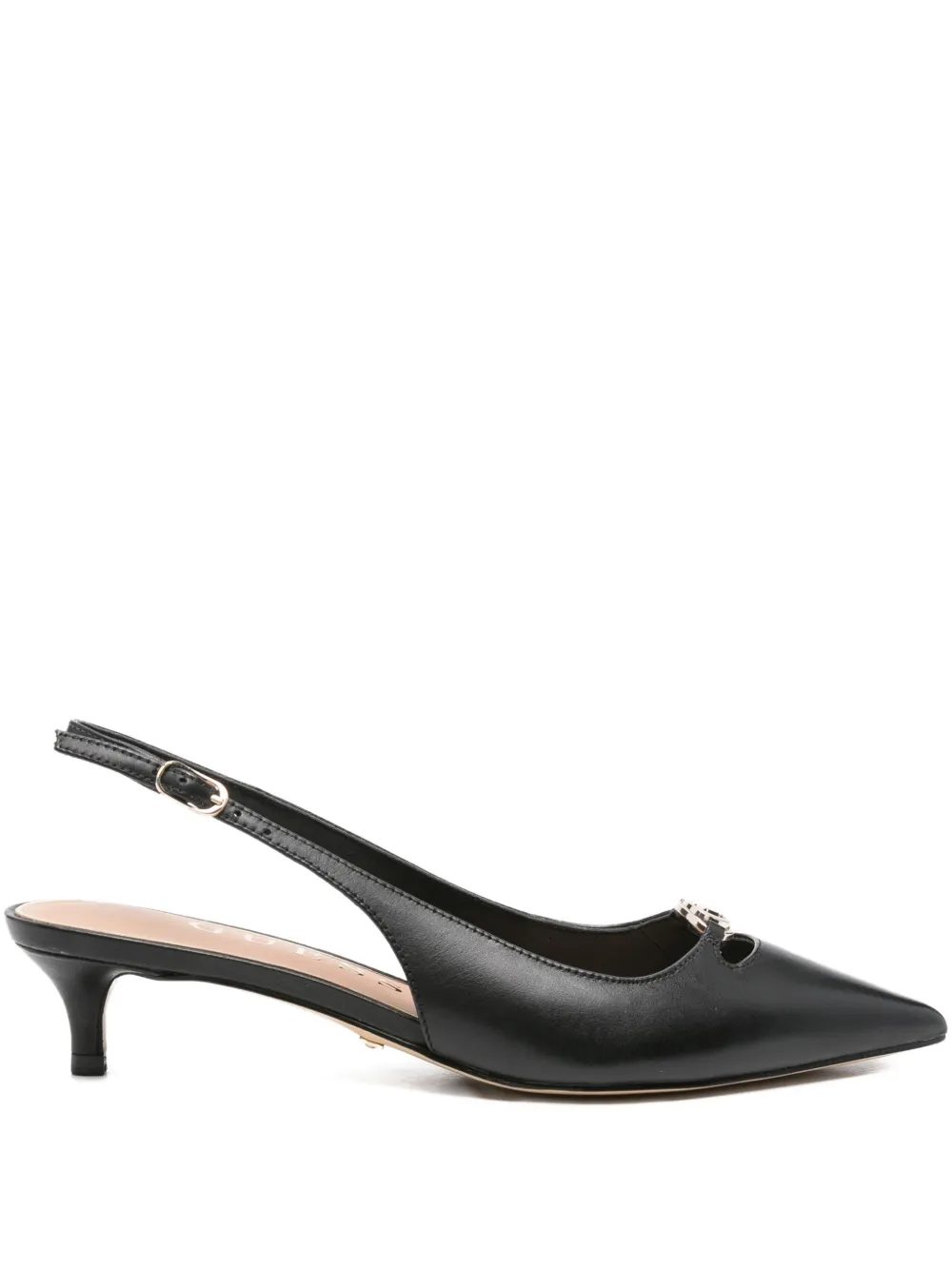GUESS USA 45mm slingback leather pumps Black