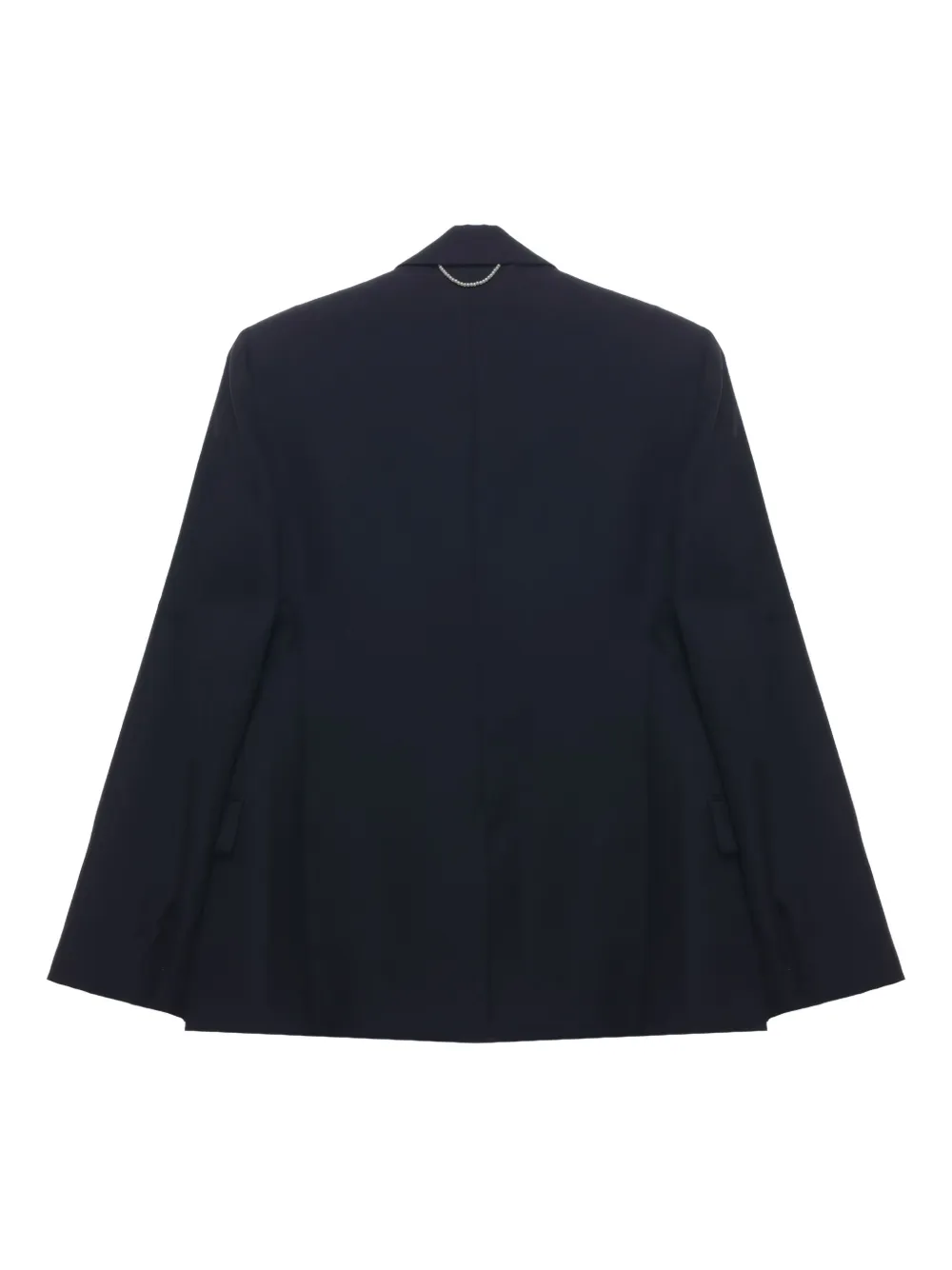 Carven Double-breasted Wool Jacket In Black