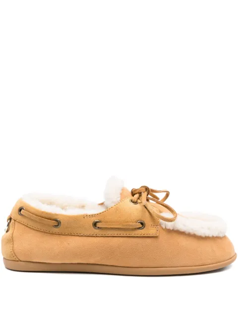 3juin Denver suede fur-trimmed loafers