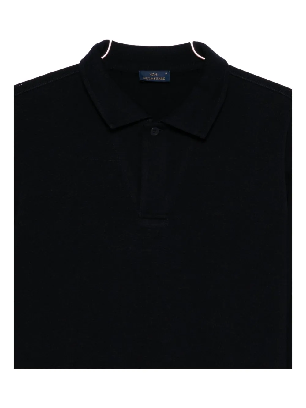 Paul & Shark Long-sleeve Polo Shirt In Black