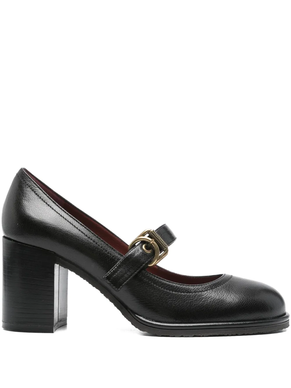 Roberto Festa 75mm buckle-strap block-heel pumps Black