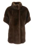 VALENTINI 1972 faux-fur cape - Brown