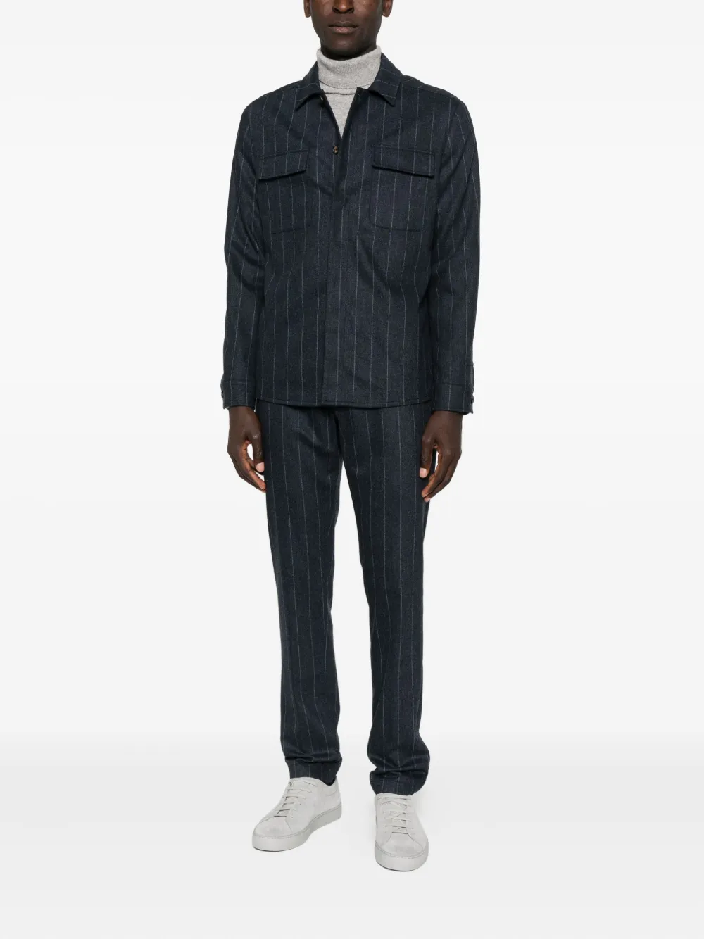 Eleventy Broek met trekkoord - Blauw