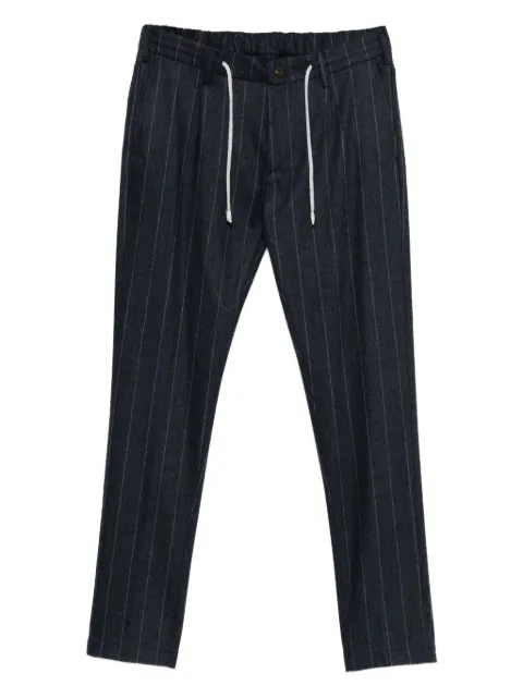 Eleventy pinstripe drawstring trousers