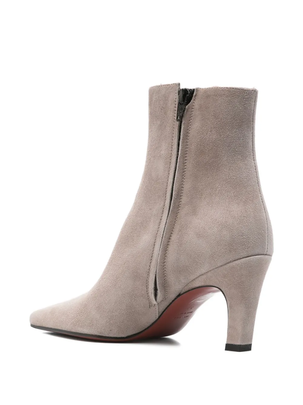 Roberto Festa Pointed-toe Suede Boots In Gray