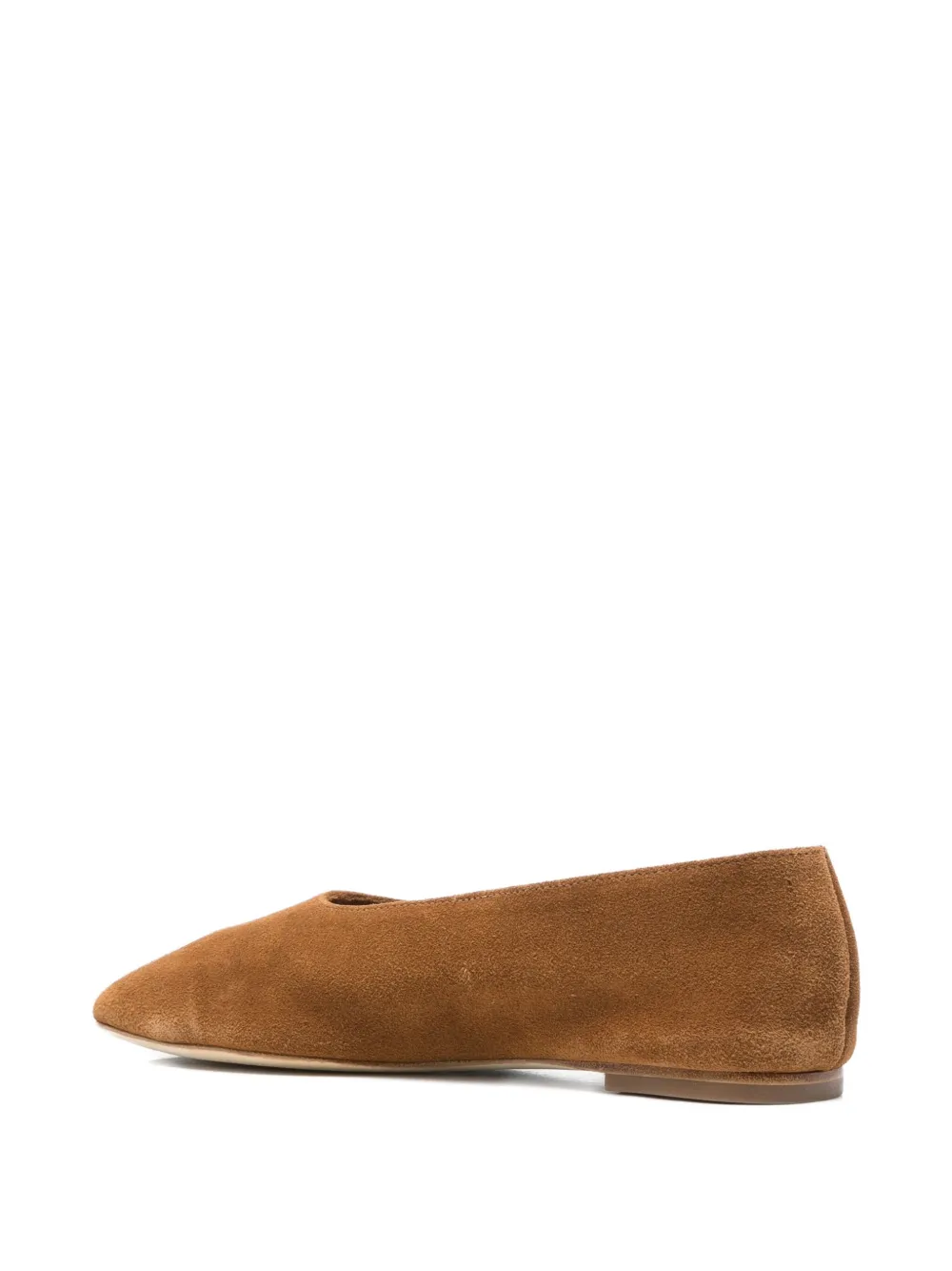 Staud Suede Ballet Flats In Brown