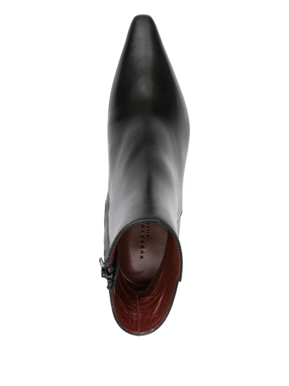 Roberto Festa 75mm Yanira pointed-toe heeled ankle boots Black