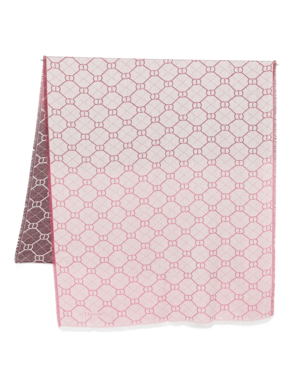 Twinset Monogram-patterned Scarf In Pink