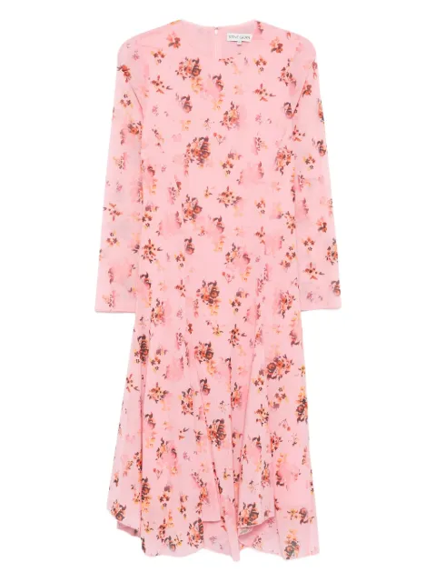 Stine Goya floral-print long-sleeve midi dress
